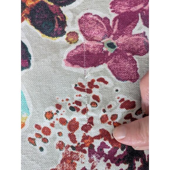 NICOLE MILLER Fabric Shower Curtain Garden party Floral 100% Cotton0 - Picture 5 of 5